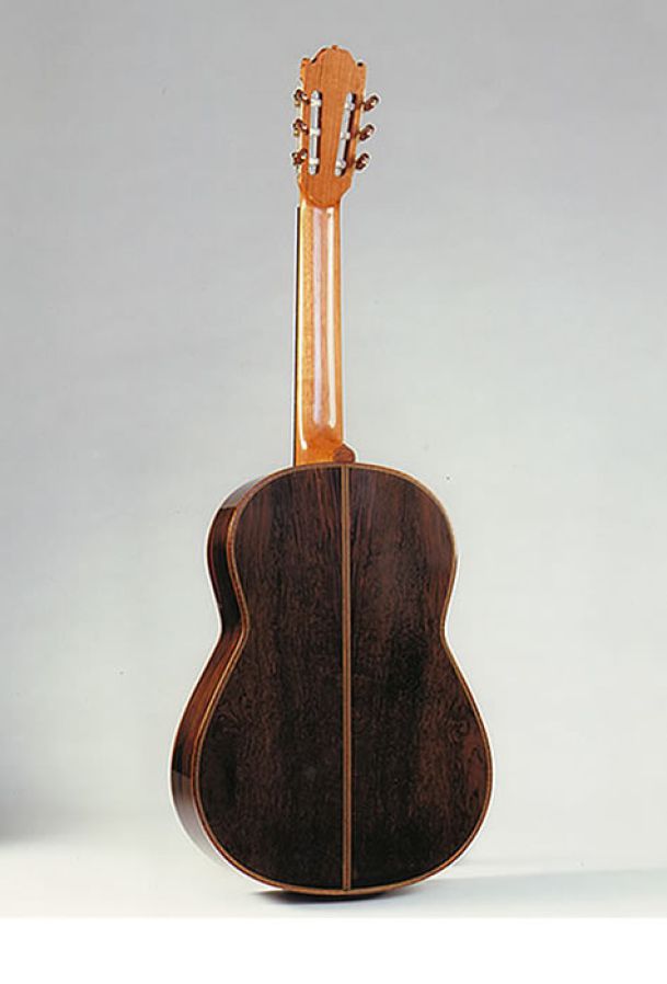 Neck: Brazilian mahogany | Head facing: Snakewood | Machine heads: engraved silver plates,snakewood buttons, by David Rodgers
