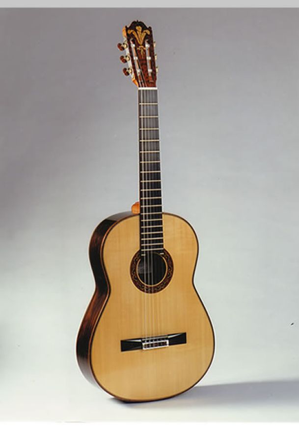 Guitar No 1000 | Soundboard: Fine grain spruce | Body: Rare old Birdseye Brazilian rosewood